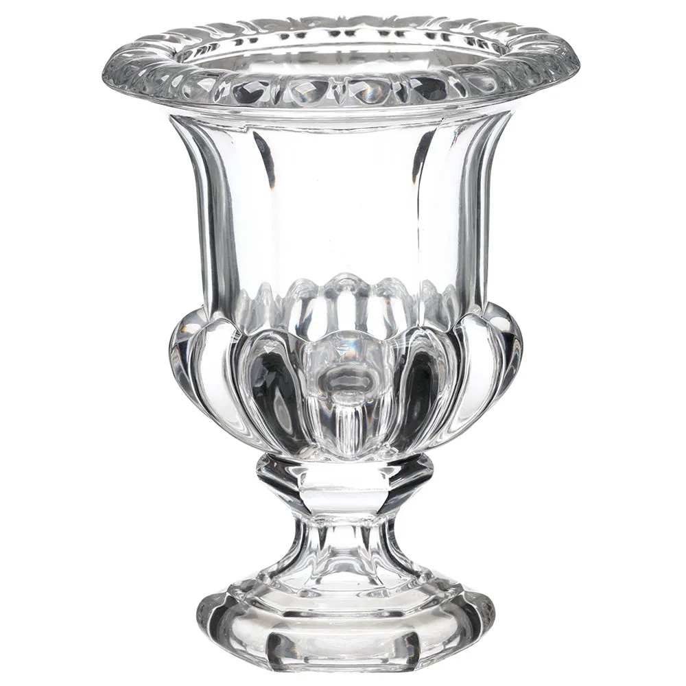 10"Hx7.5"W Footed Round Glass Vase -Clear (pack of 2)