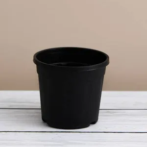 12 inch (30 cm) Grower Round Plastic Pot (Black) (set of 3)