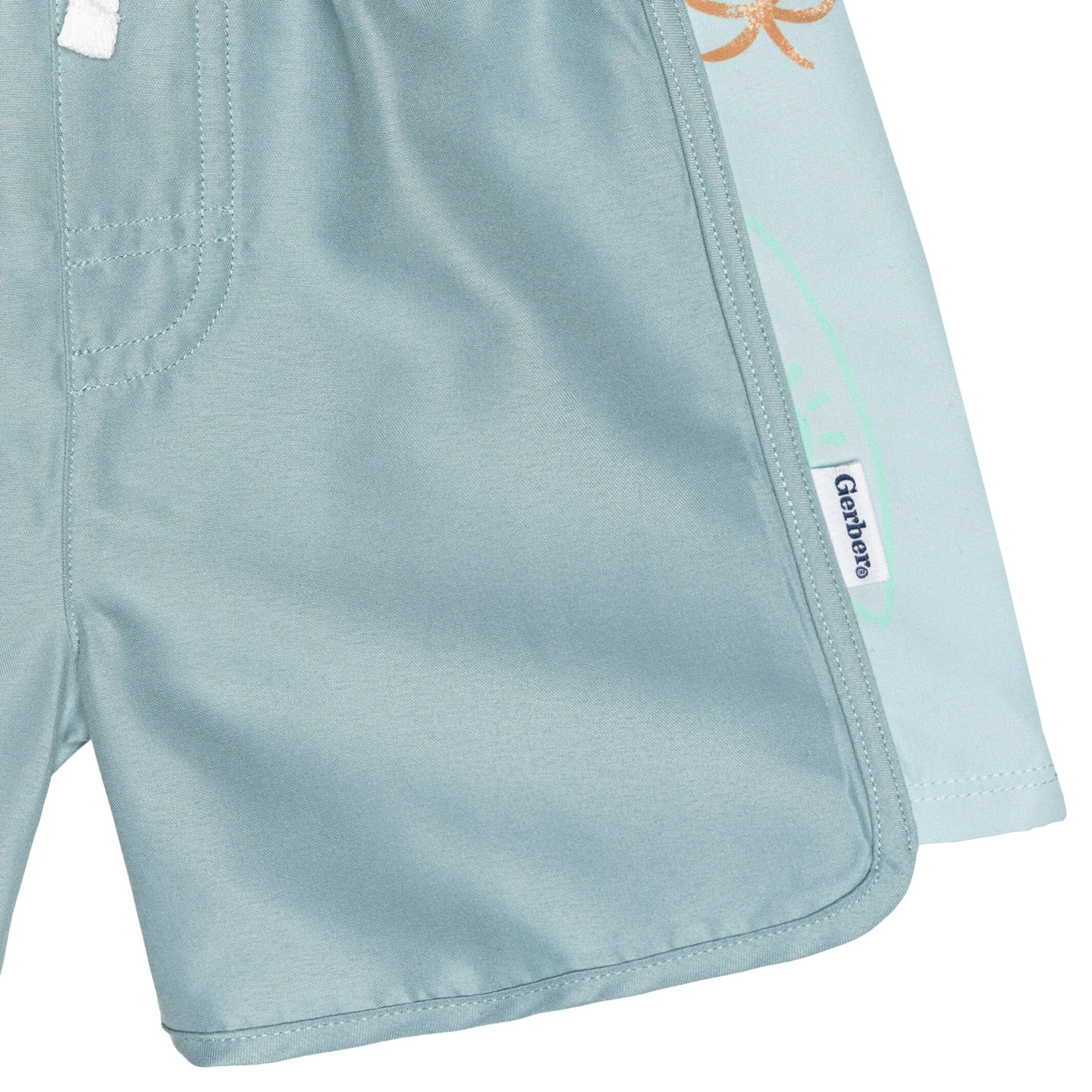 2-Piece Baby & Toddler Boys UPF 50  Surf Rash Guard & Swim Trunks Set