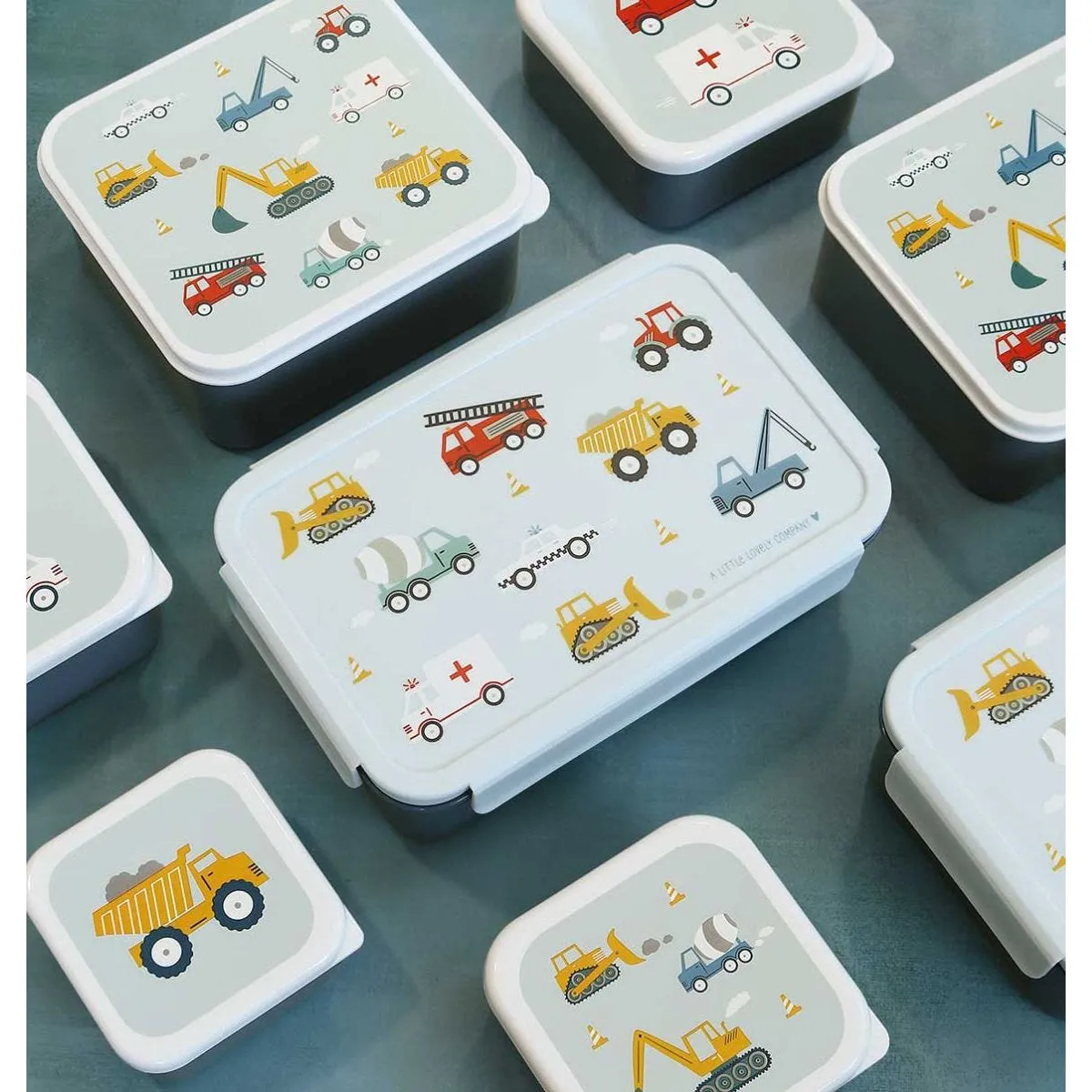 A Little Lovely Company Bento Lunch Box: Vehicles