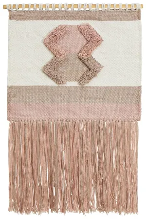 Aladdin Rugs NZ Home Salt Scandi Flatwoven Fringed Wall Hanging