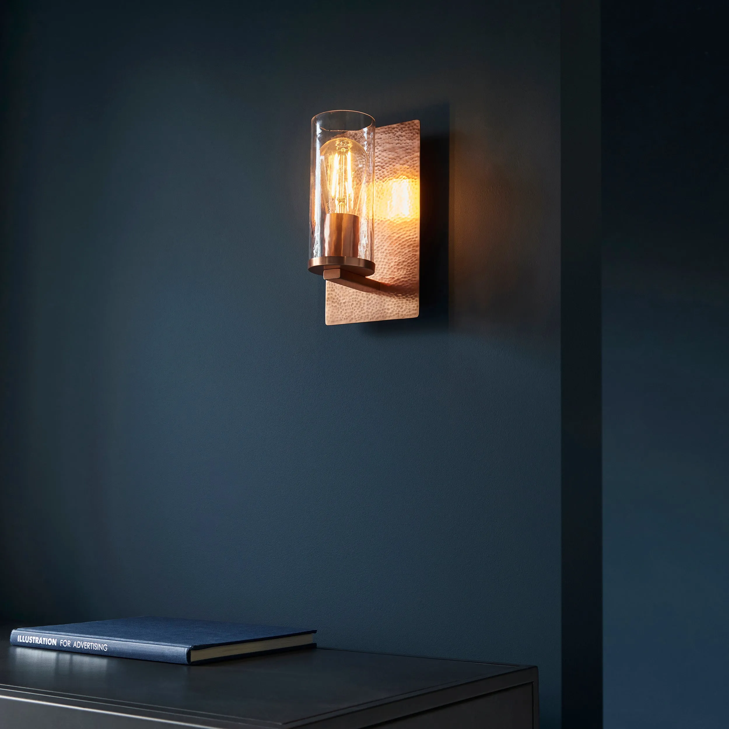 Amos Cattelan Wall Light Hammered Copper