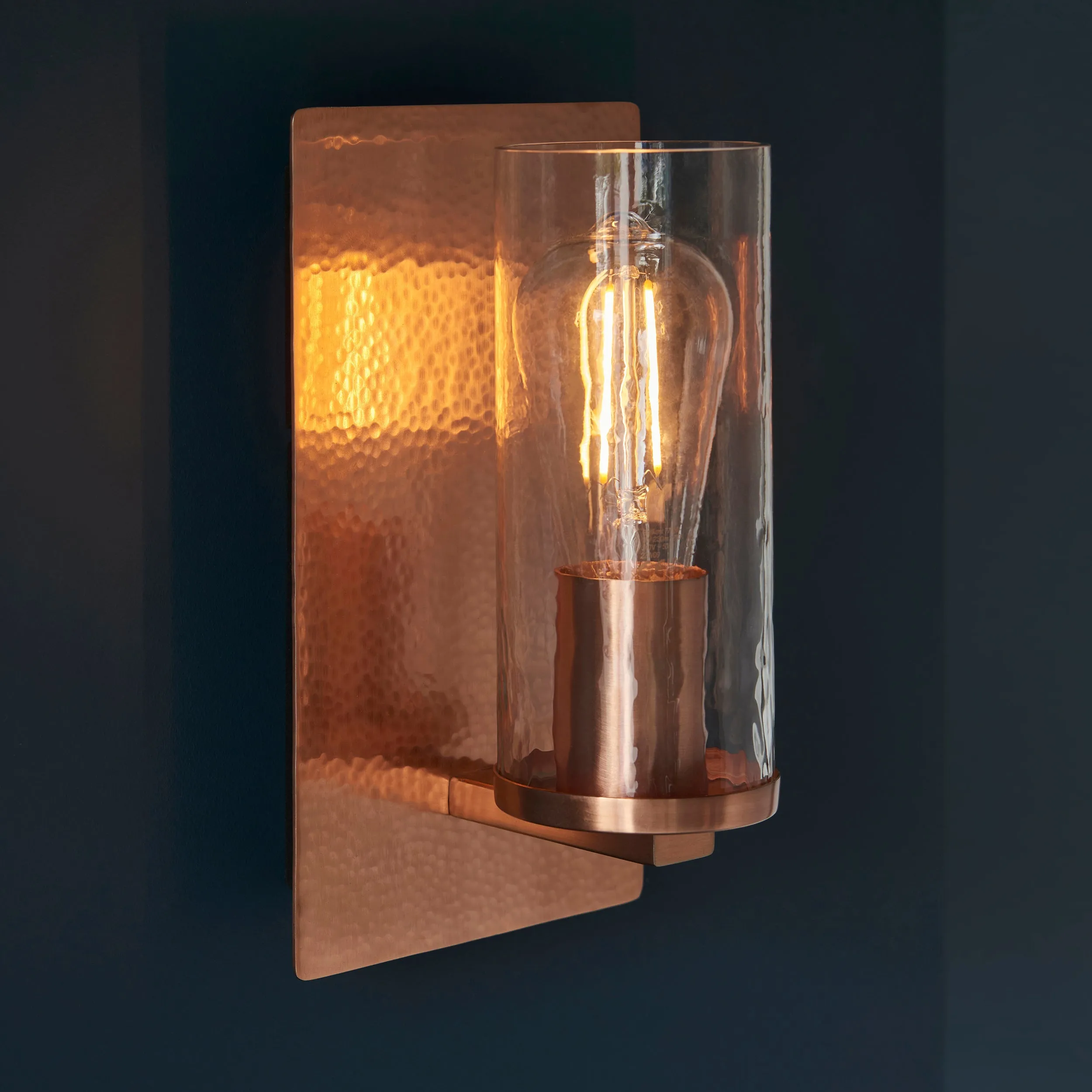 Amos Cattelan Wall Light Hammered Copper