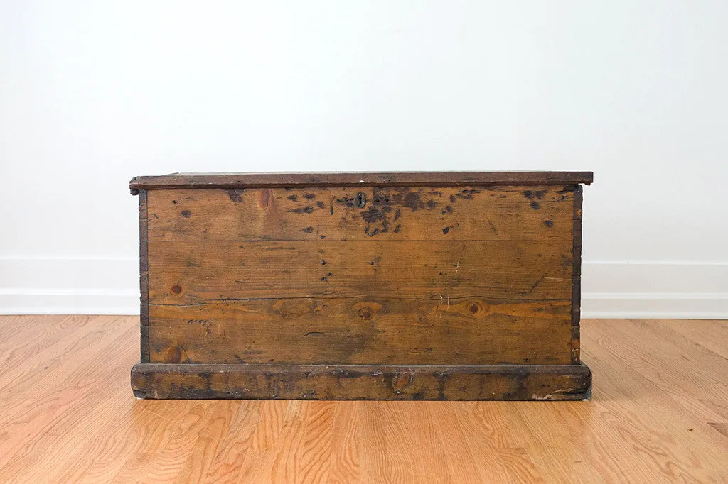 Antique English Pine Trunk