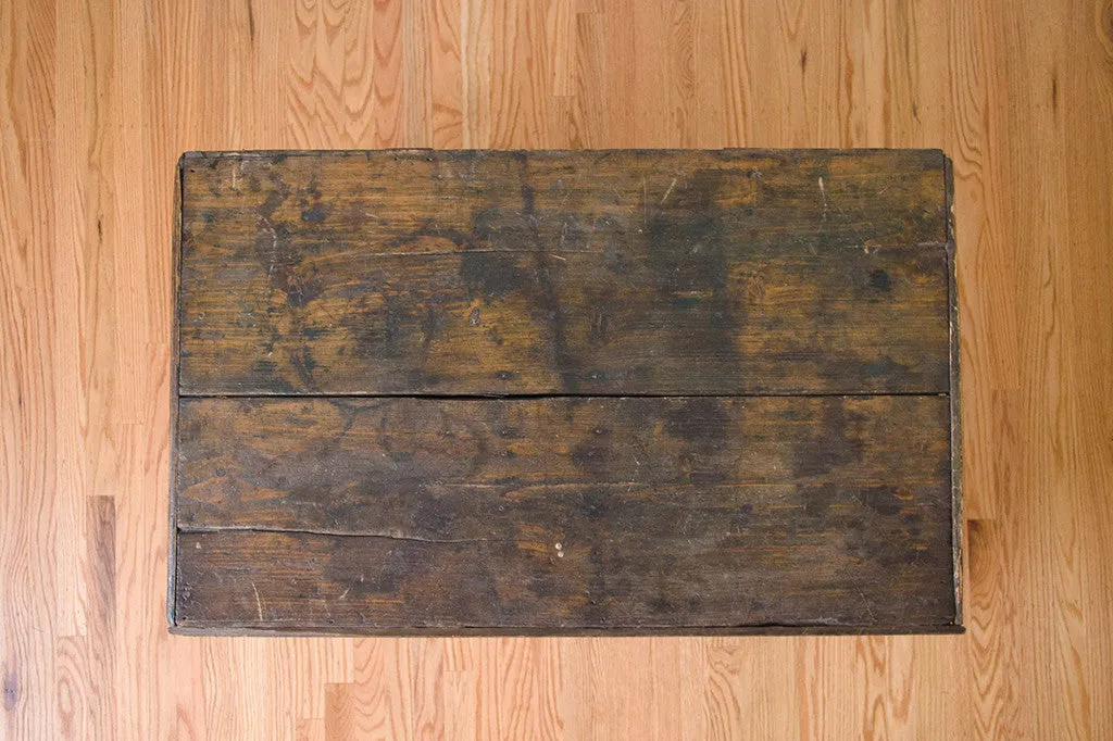 Antique English Pine Trunk