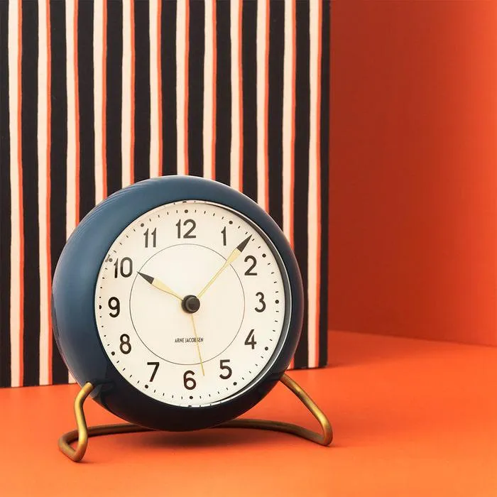 Arne Jacobsen Station Table Clock, Ø: 4.3"