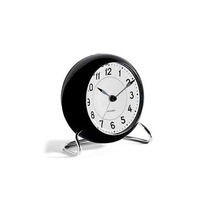 Arne Jacobsen Station Table Clock, Ø: 4.3"