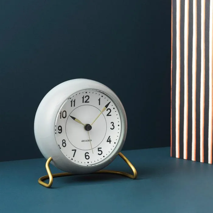 Arne Jacobsen Station Table Clock, Ø: 4.3"