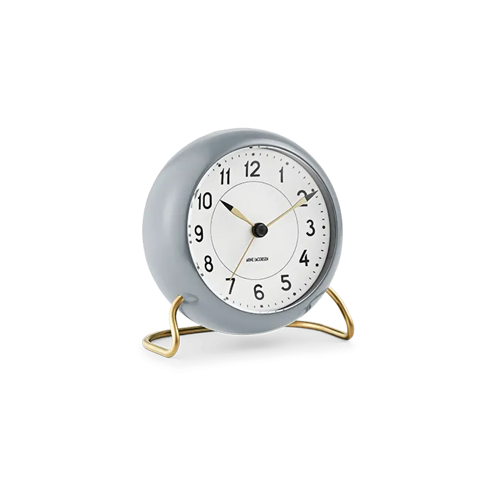 Arne Jacobsen Station Table Clock, Ø: 4.3"