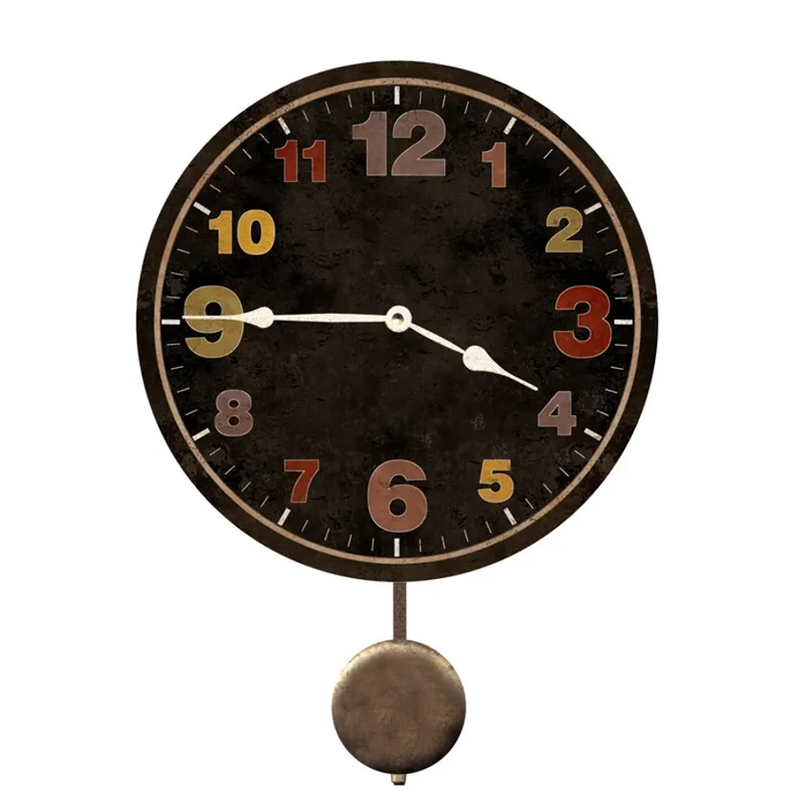 Artisan Black Rustic Clock – Handmade with Oversized Numbers