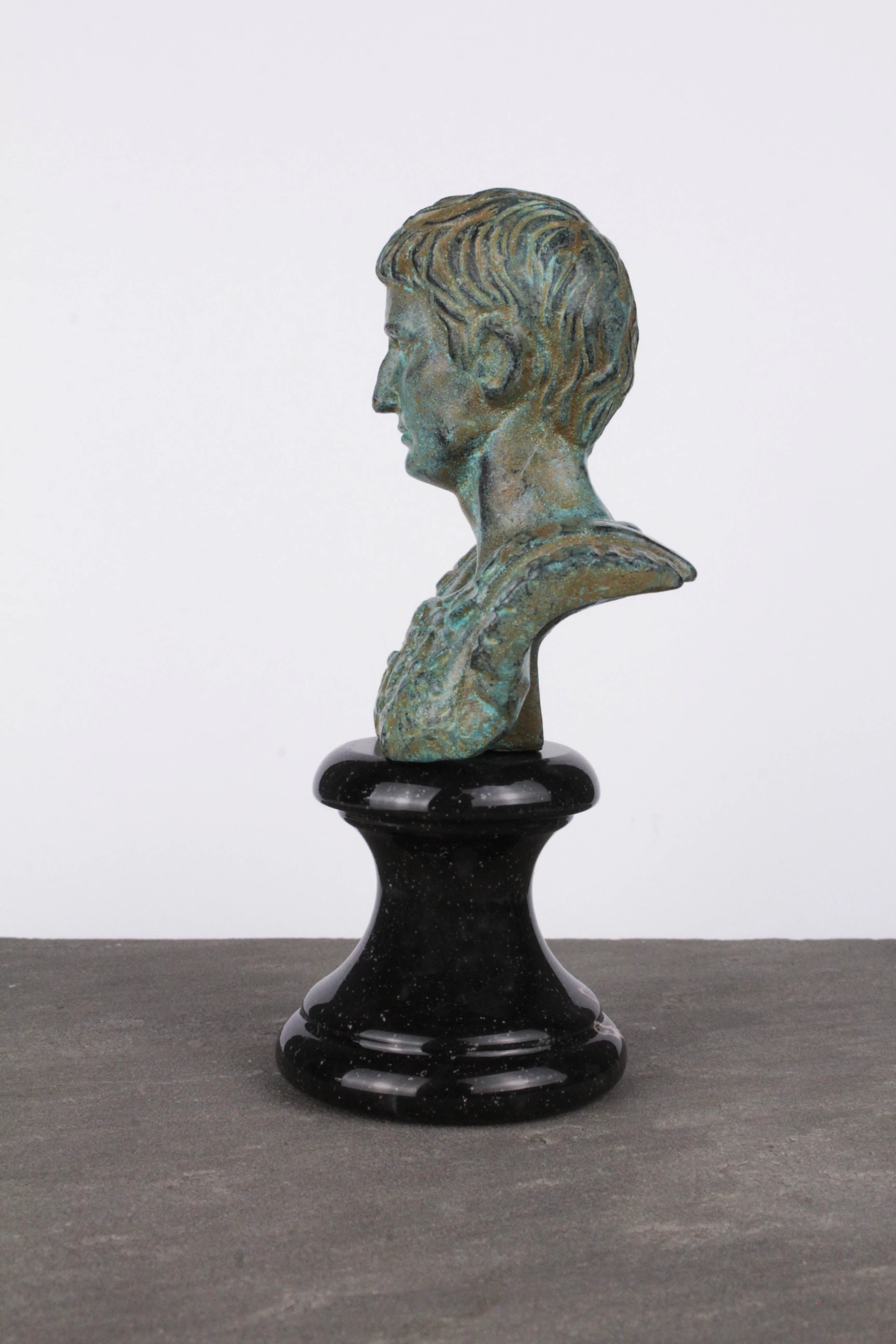 Augustus Caesar Bust (Green Bronze)