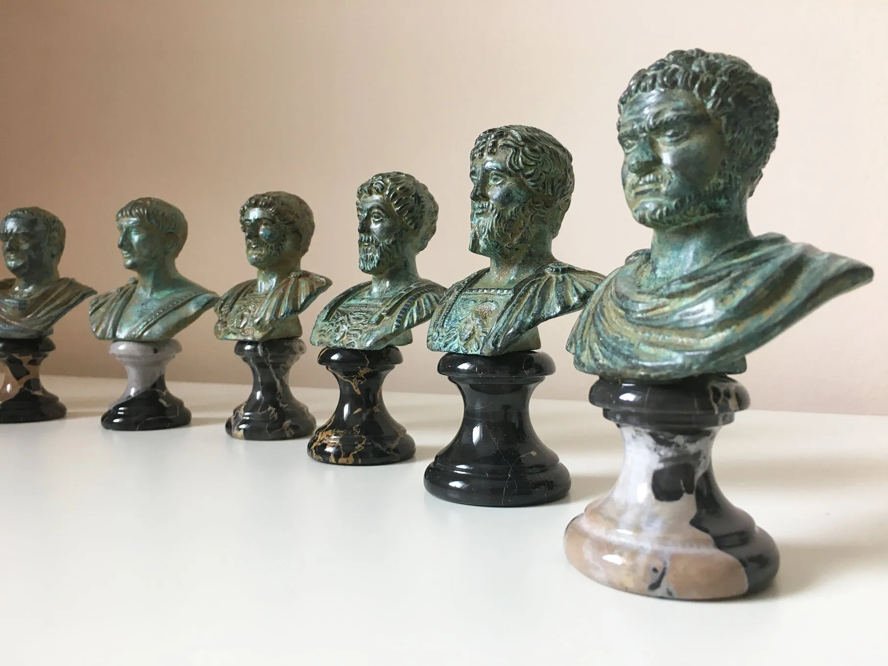 Augustus Caesar Bust (Green Bronze)