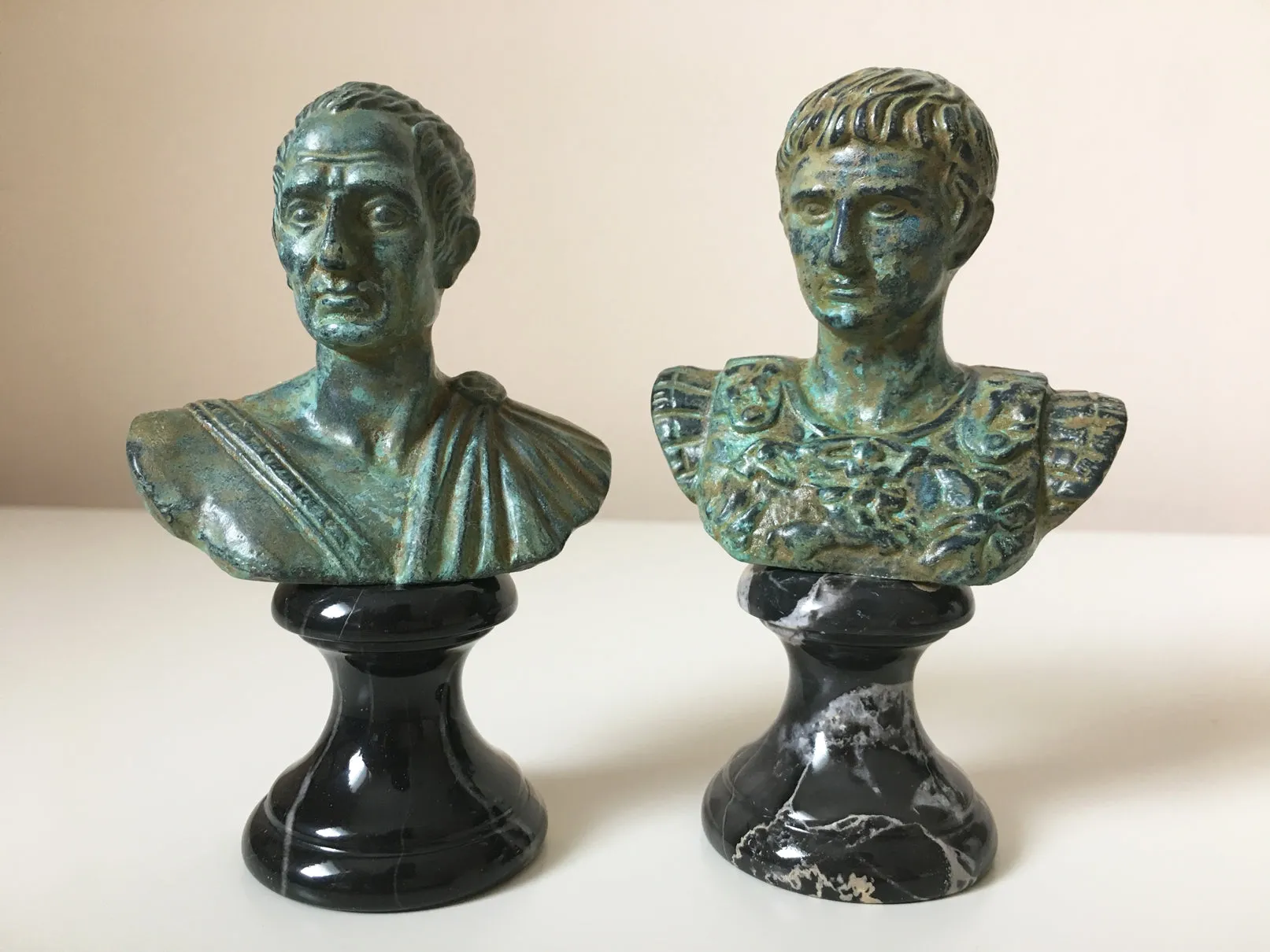 Augustus Caesar Bust (Green Bronze)