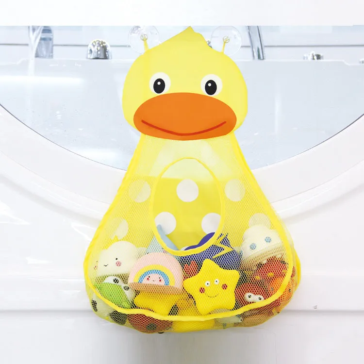 Baby Bathtub Toy Mesh Duck Storage Bag Organizer Holder Bathroom Organiser Mesh Storage Toy For Children Baby Gift Bathtub Toy