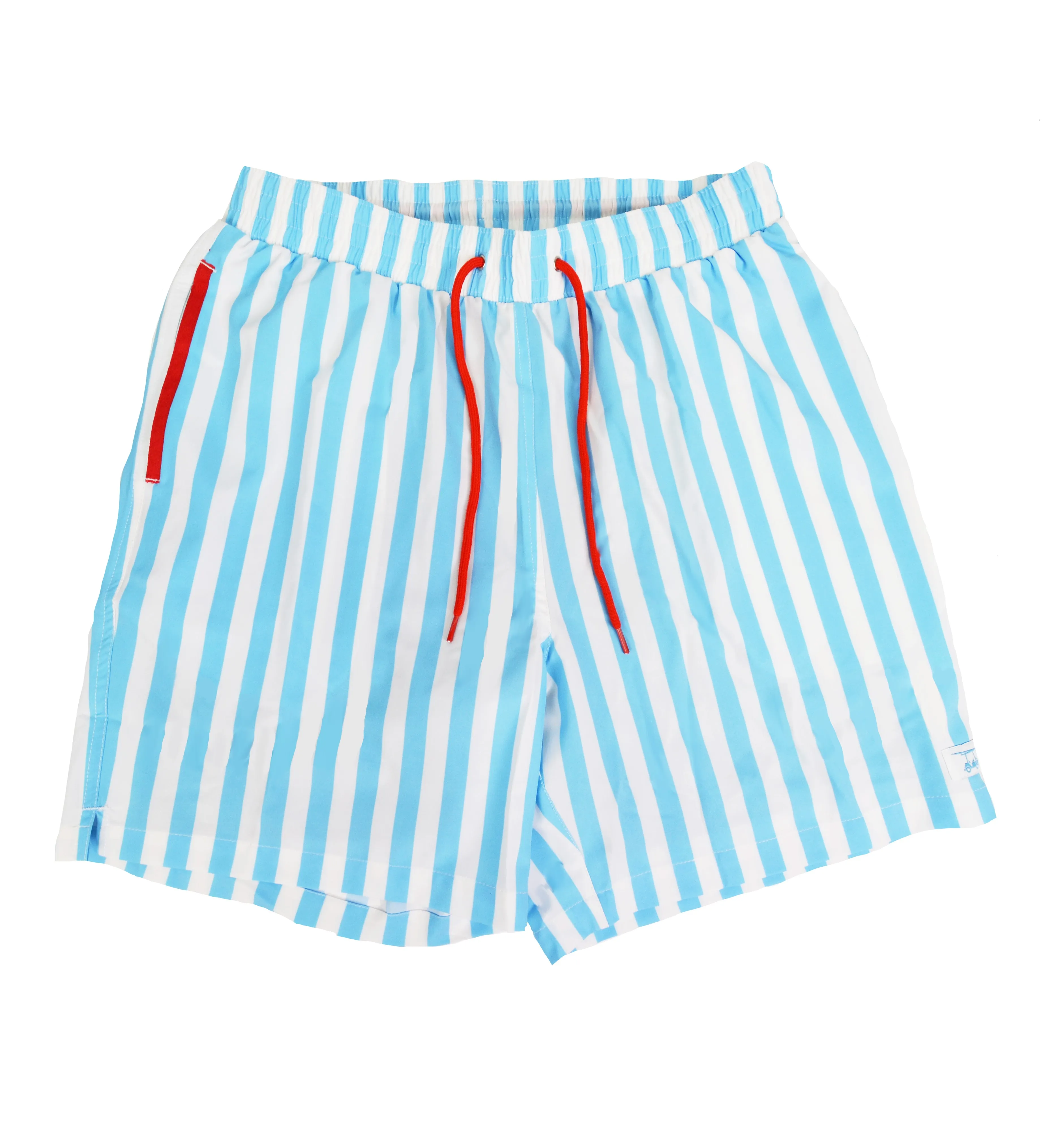 Bell/White Swim Trunks