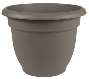 Bloem AP1660 Planter, 16 in Dia, 13.7 in H, 17-3/4 in W, Round, Plastic, Peppercorn :EA: QUANTITY: 1