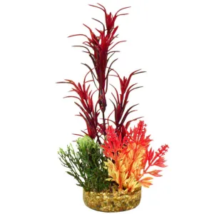 Blue Ribbon Colorburst Florals Seagrass Bouquet Plant Red