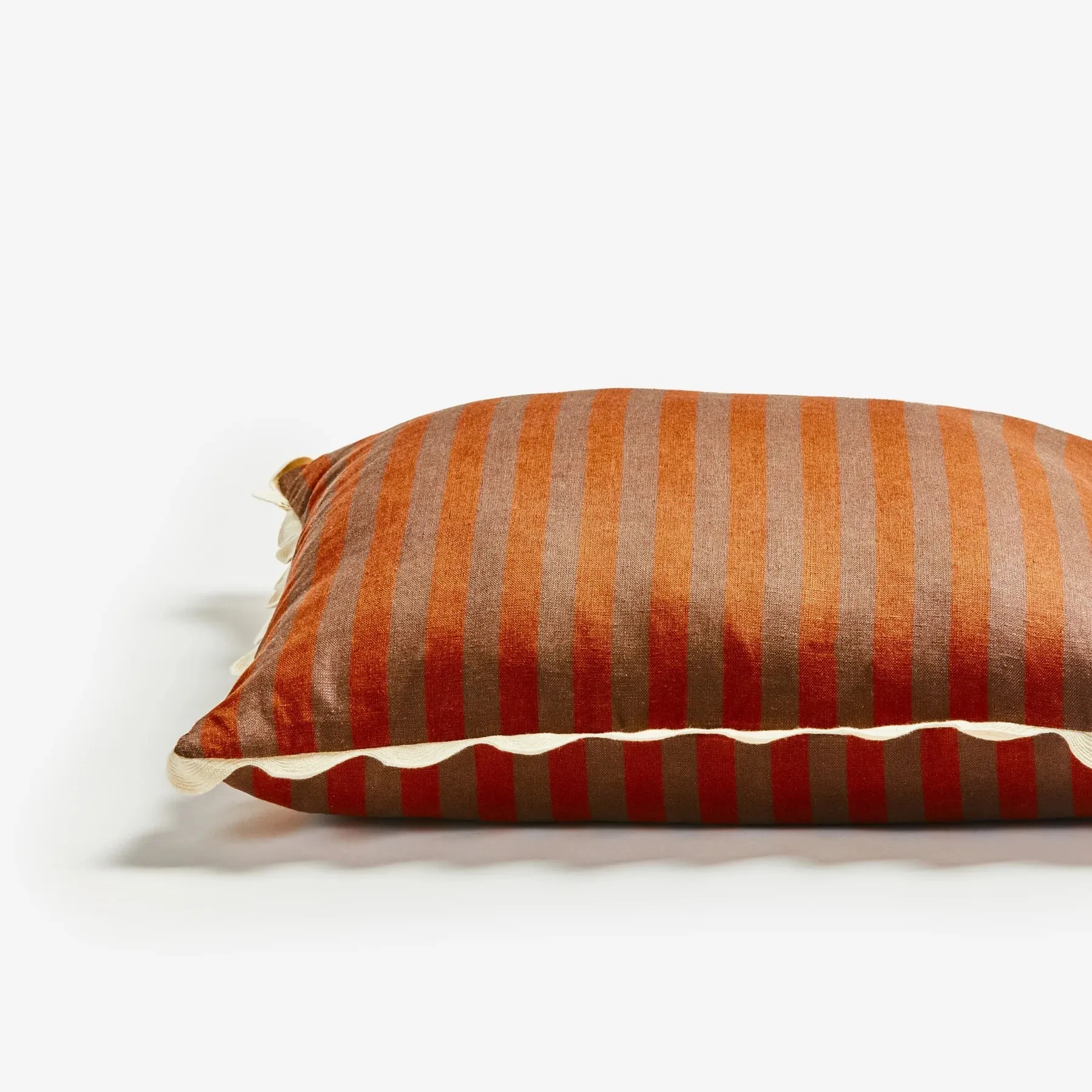 Bonnie & Neil Thin Stripe Chocolate Cushion 60cm