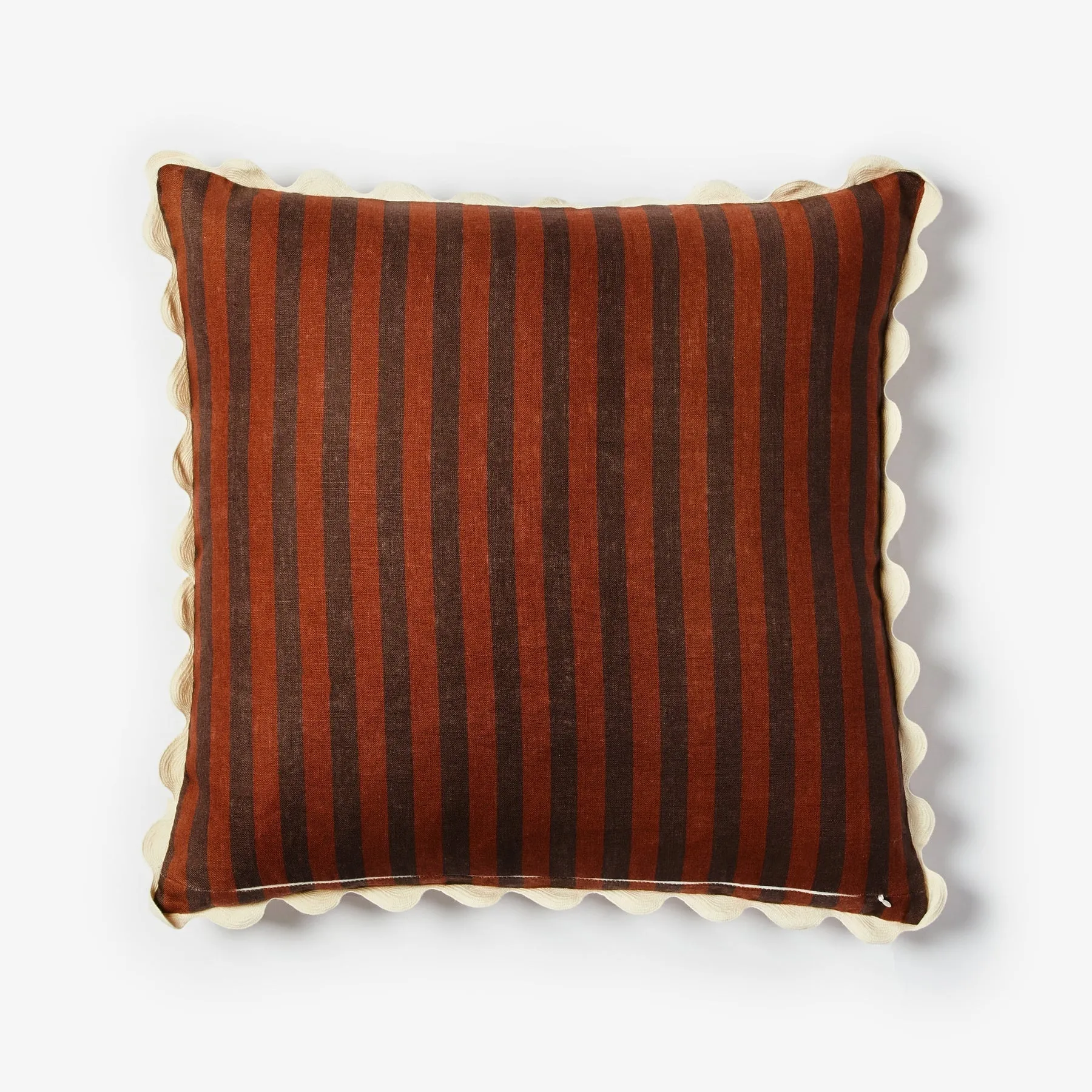 Bonnie & Neil Thin Stripe Chocolate Cushion 60cm