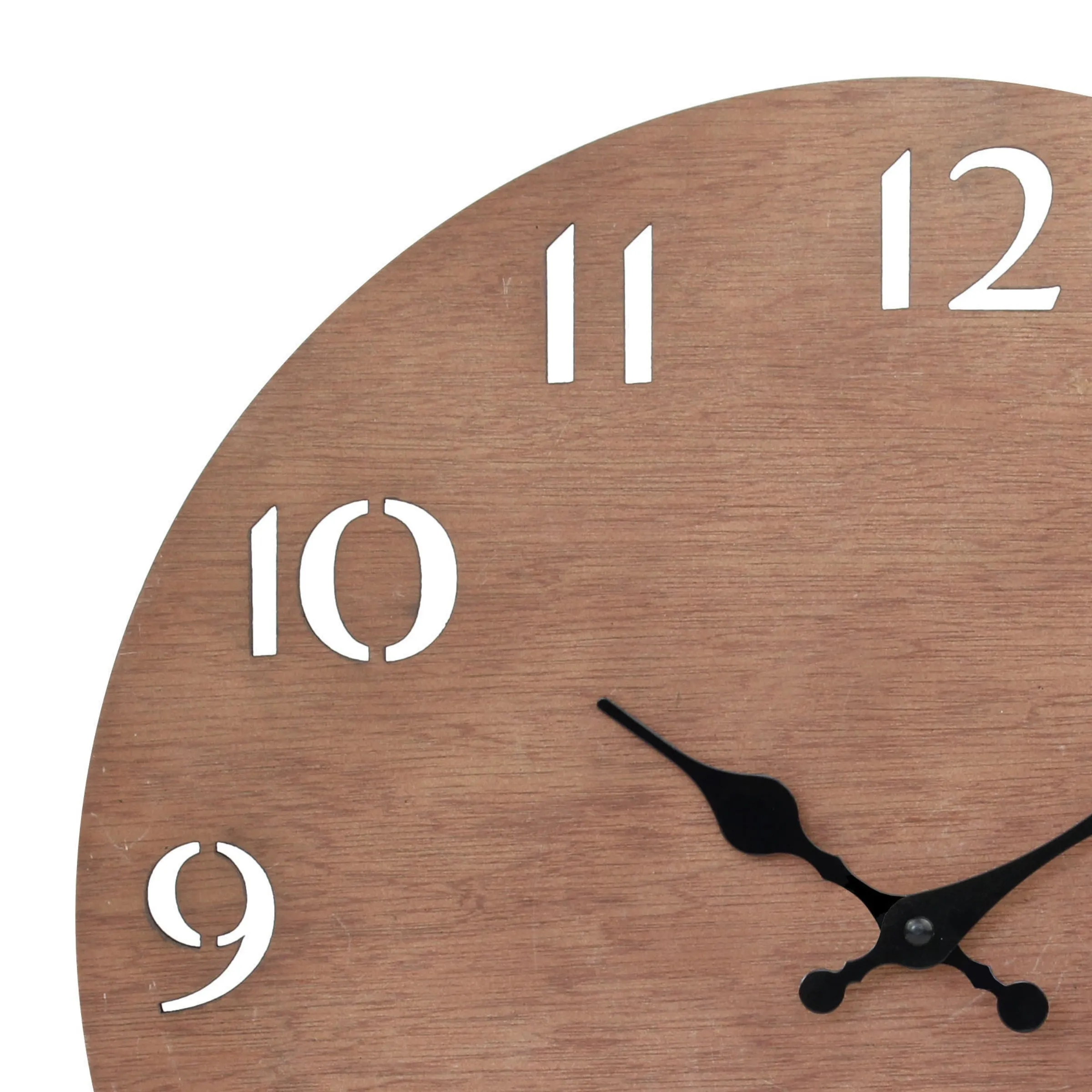 Brown Natural Wood Wall Clock - 14 Inch (WS)