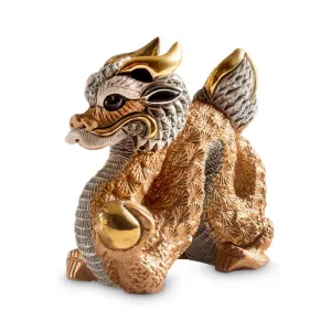 De Rosa Rose Gold Chinese Dragon Ltd Edition Figurine