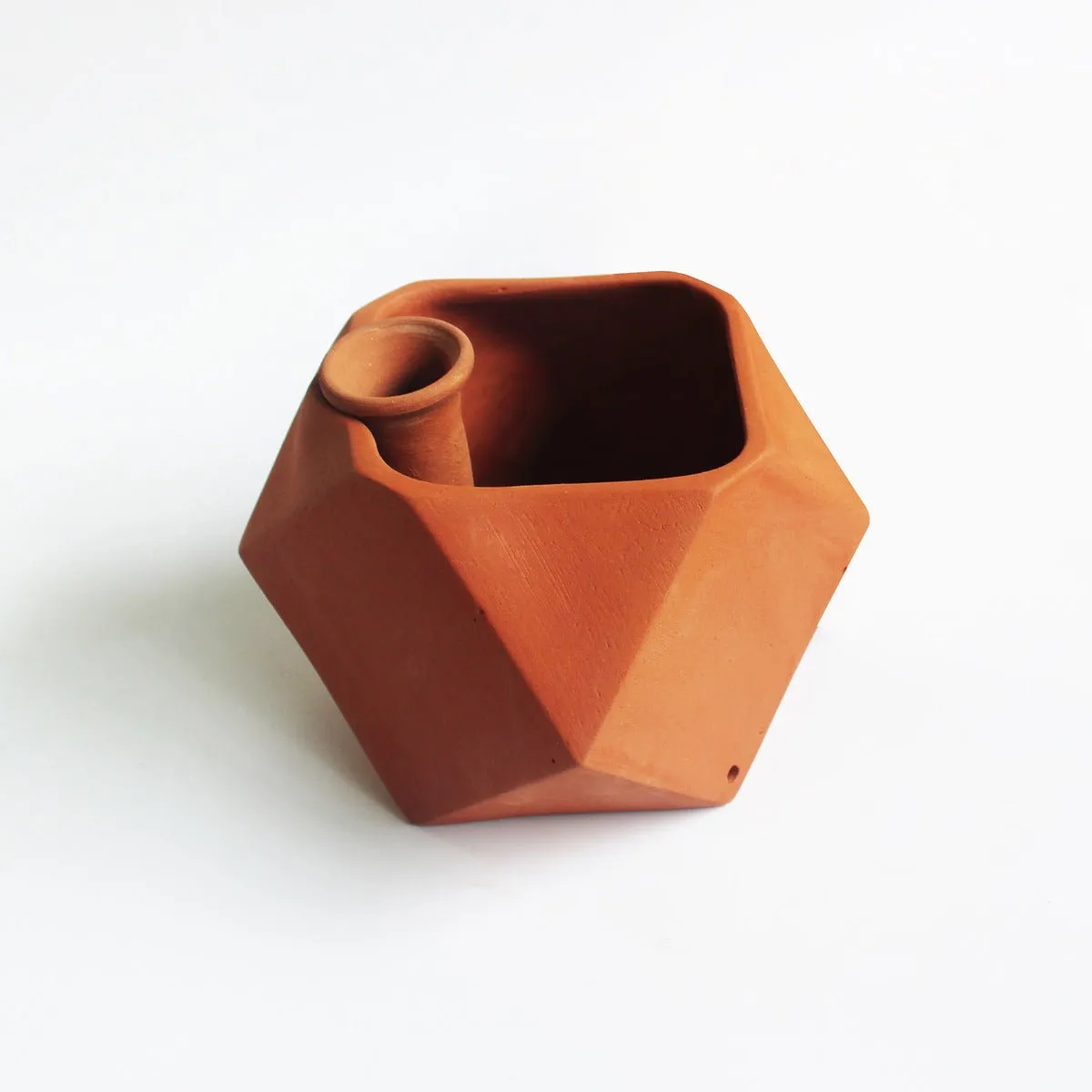 D'MOND-1 Terracotta Planter with Deep Root Watering System- Set of 2