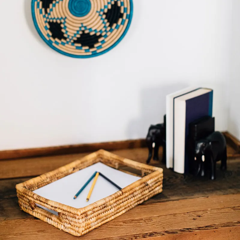 Eco-Chic Nesting Trays: Banana Leaf Beauty for Serving, Storage & More (Set of 3)