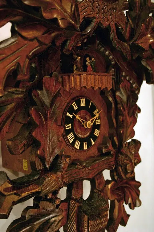 Eight Day Musical 23" German Cuckoo Clock Eagle Squirrel and Bird