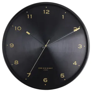 Elsa 40cm Black Silent Wall Clock