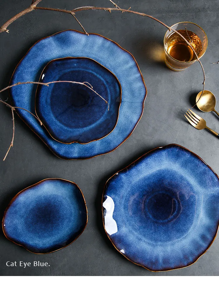 Evil Eye Blue Porcelain Decorative Plates