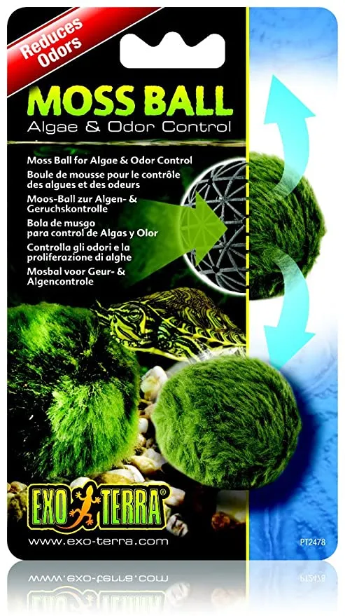 Exo Terra Moss Ball, Water Clarity and Odor Control for Aqua-Terrariums