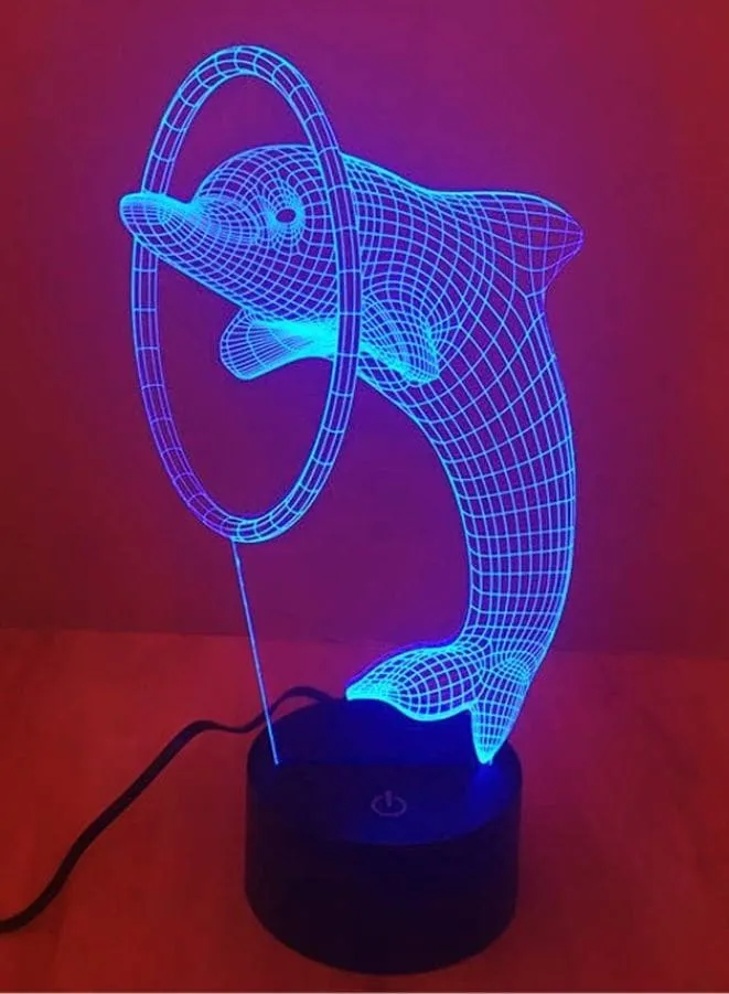 Eye-catching 3D Acrylic Light Sculptures for Home Decoration, Dolphin