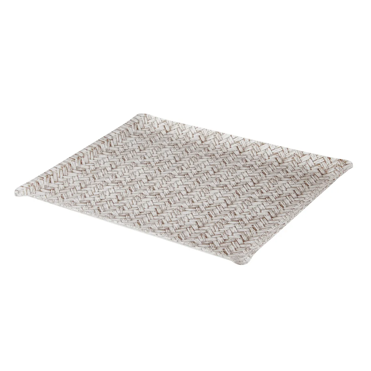 Fabric Tray Large Basketweave Chocolate