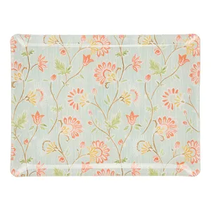 Fabric Tray Medium Indienne/Stripe Aqua/Coral