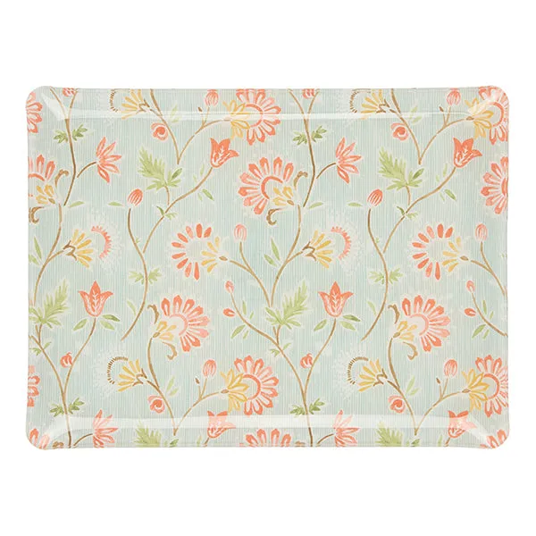 Fabric Tray Medium Indienne/Stripe Aqua/Coral