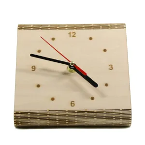 Flex Time Clock Sleek Minimalist Wood Table Clock Custom Living Hinge Wooden Desk Clock Modern Simple Wooden Clock