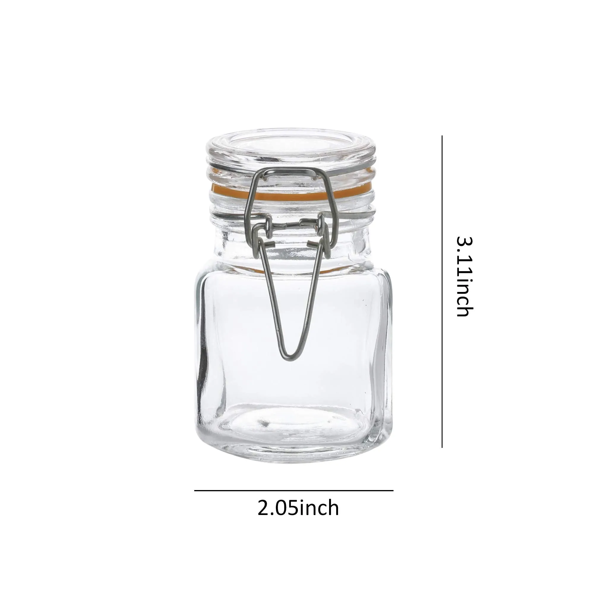 Glass Jars With Airtight Lids and Leak Proof Rubber Gasket,Storage Jars With Hinged Lid