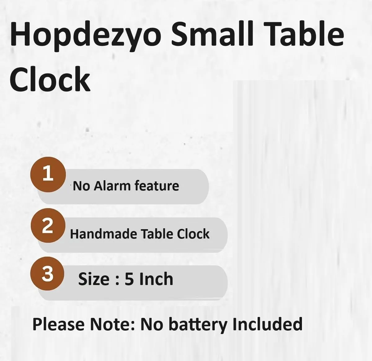 Hopdezyo Victoria London Wooden Vintage Clock | Classic Retro Clock, European Style Vintage Table Clock Desk Clock | Clocks for Home | Time Piece | No Alarm Feature (Bronze)