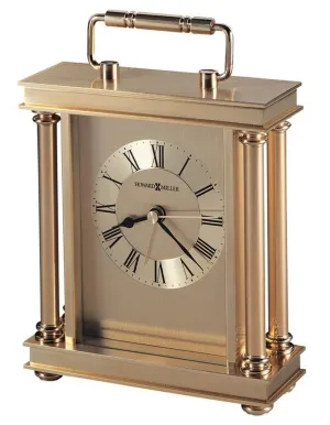 Howard Miller Audra Carriage Alarm Clock - Brushed & Polished Brass Tone