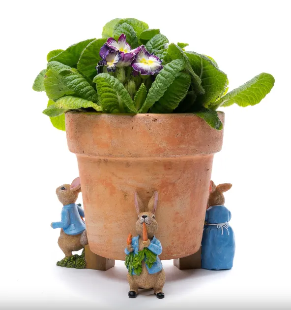 Jardinopia Potty Feet - Beatrix Potter: Peter Rabbit, Mrs Rabbit Full Color Set of 3