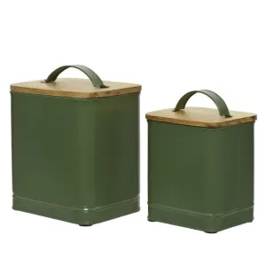 Kaemingk 14cm Sage Green Iron Storage Box