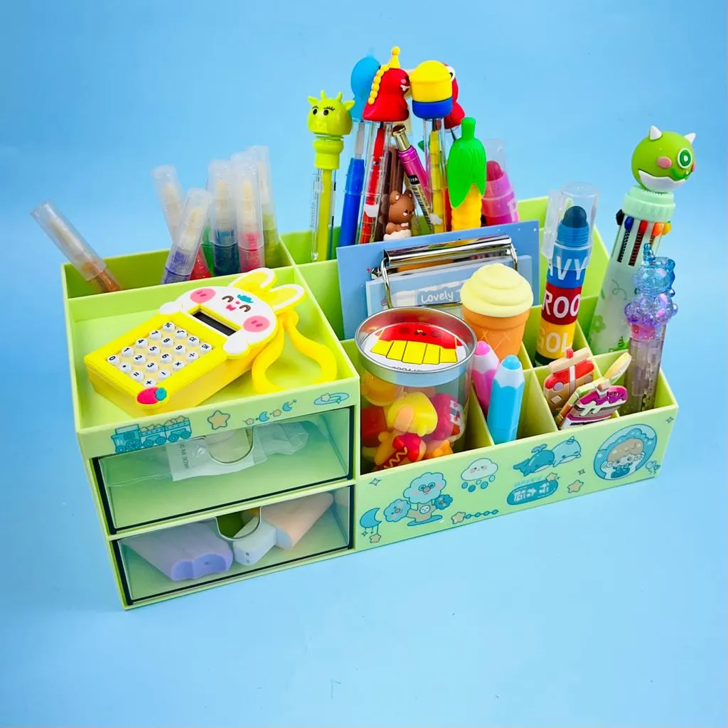 Large Size Pen Pencil Holder Desk Storage Box & Stationery Cosmetic Organizer