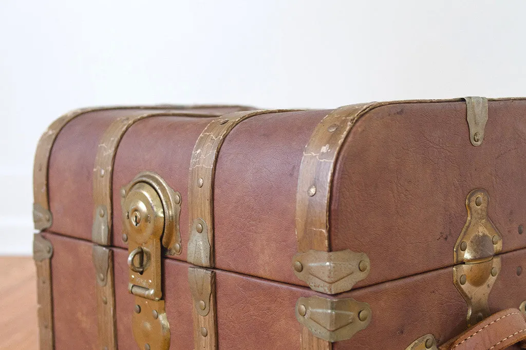 Leather Chest Side Table