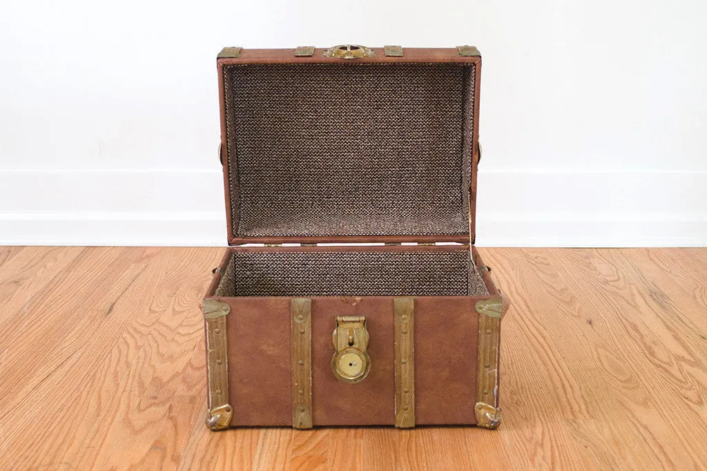 Leather Chest Side Table