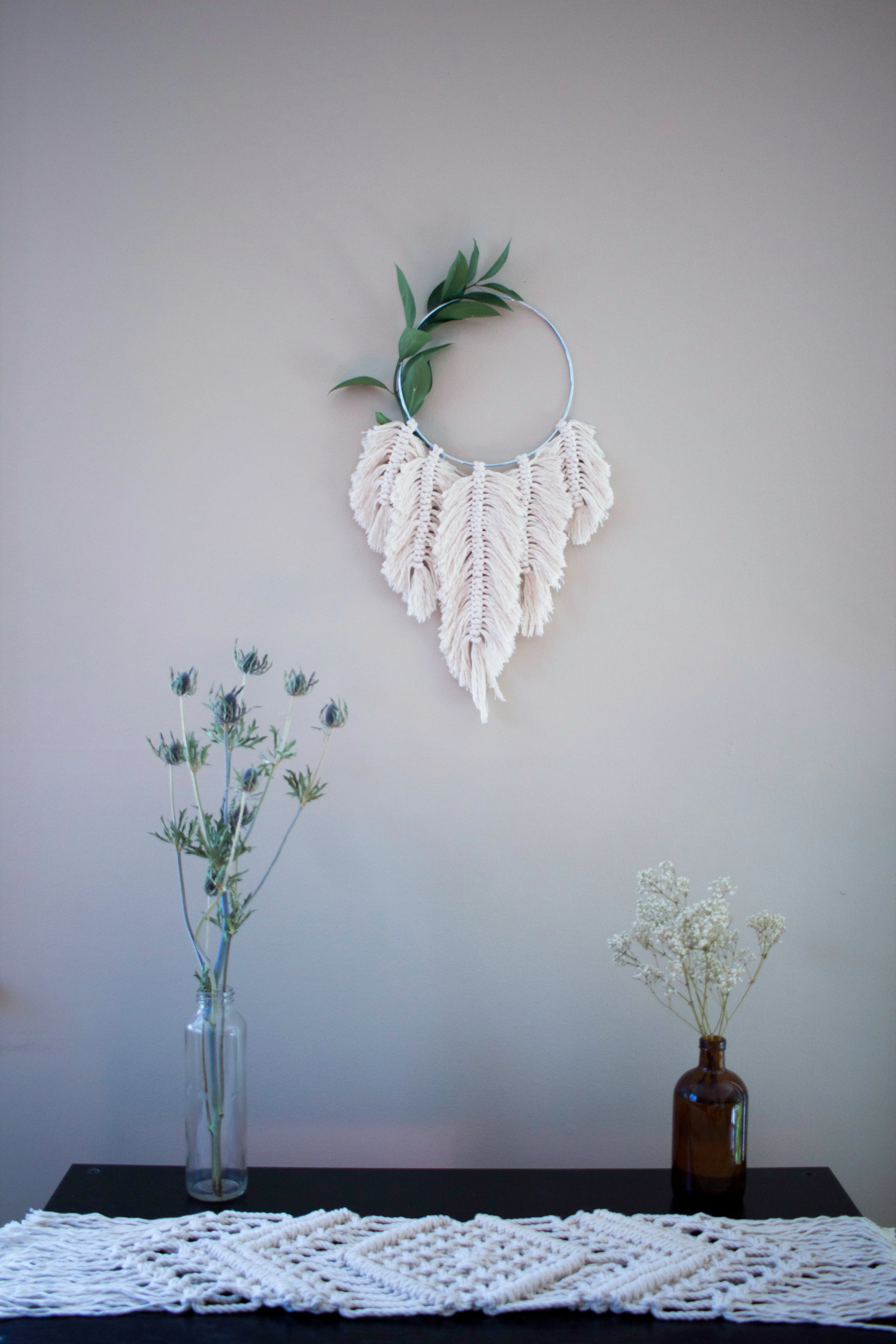 Macrame Dream Catcher Hoop Wall Hanging