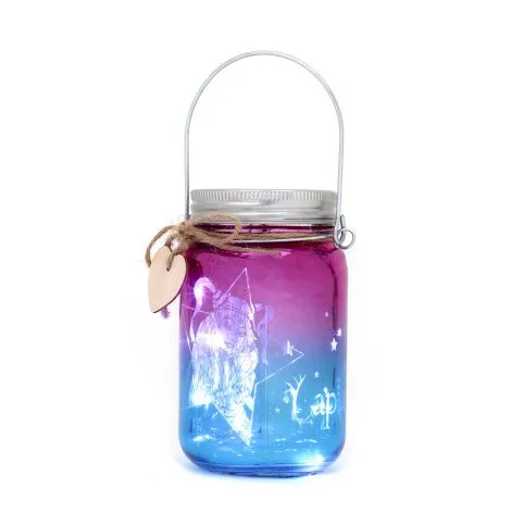 Medium Blue and Pink Light Up Wish Jar