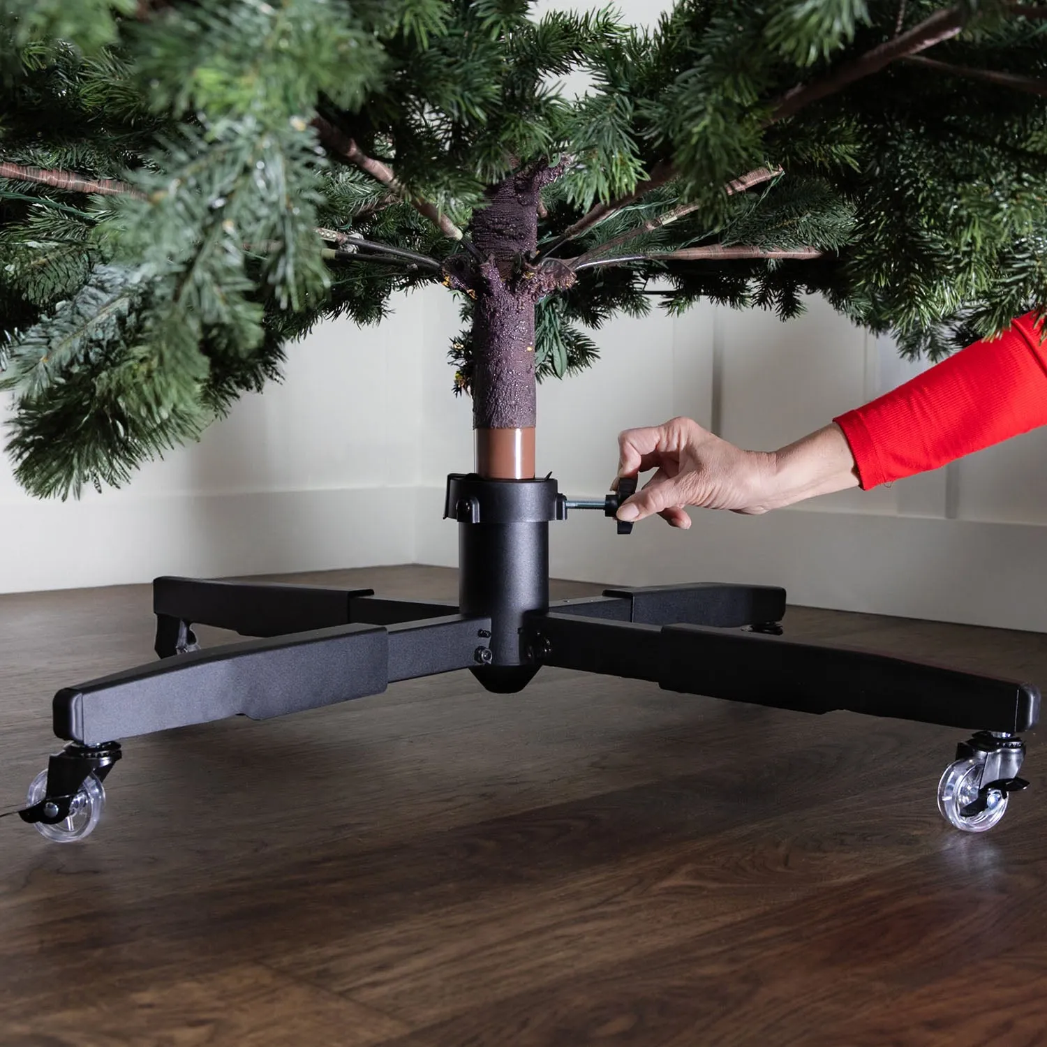 Metal Universal Rolling Tree Stand (Up to 12 ft Trees)