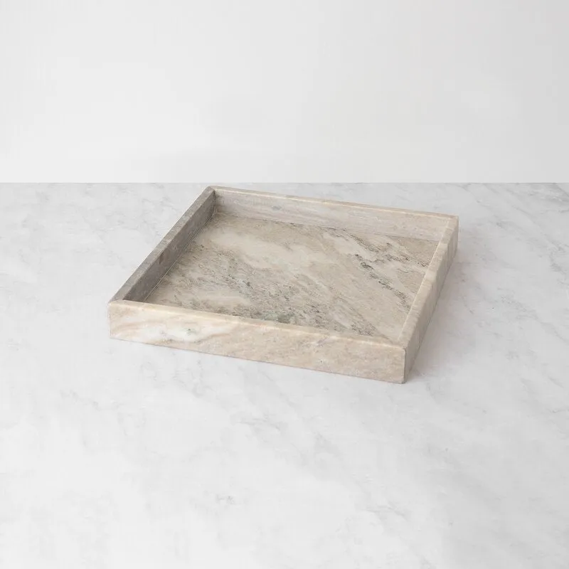 Nakraine Square Marble Ottoman/Coffee Table Tray