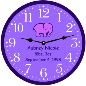 Nursery Clock- Baby Girl Clock