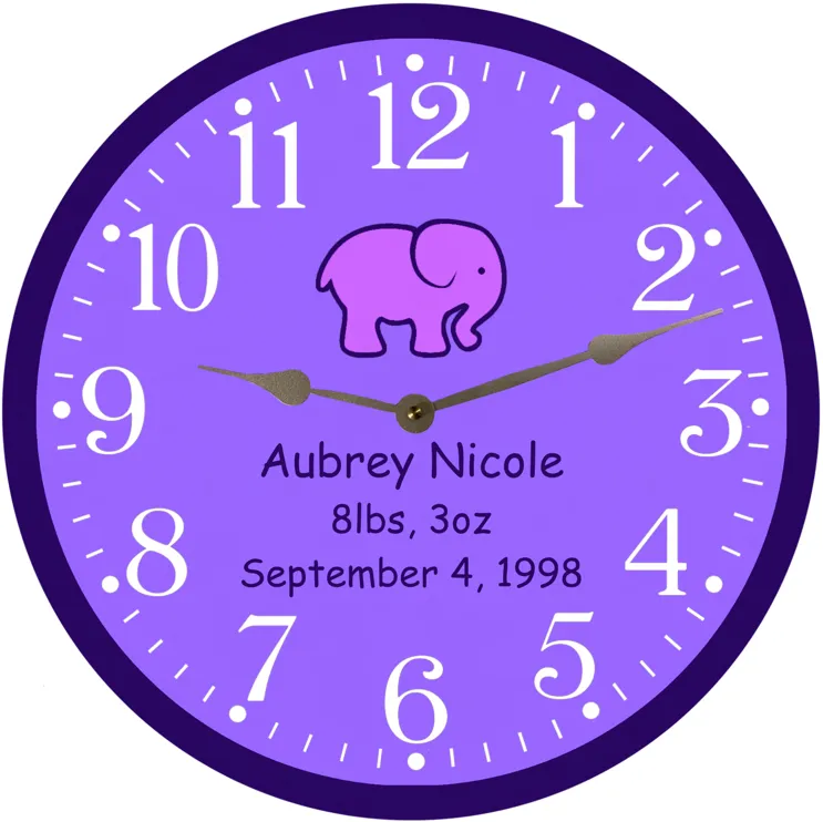 Nursery Clock- Baby Girl Clock